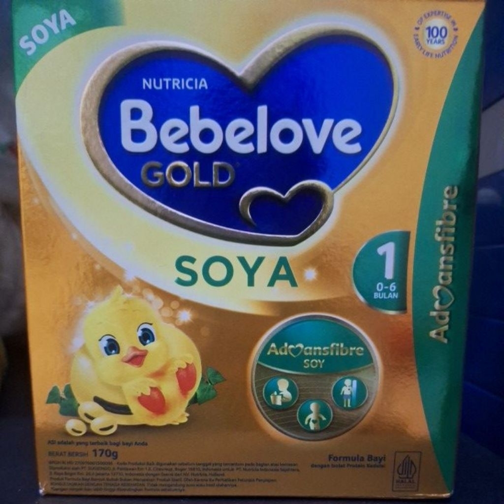 Bebelove Gold Soya 1 - Formula Soya Bayi Bubuk 170 Gram dengan Isolat Protein Kedelai