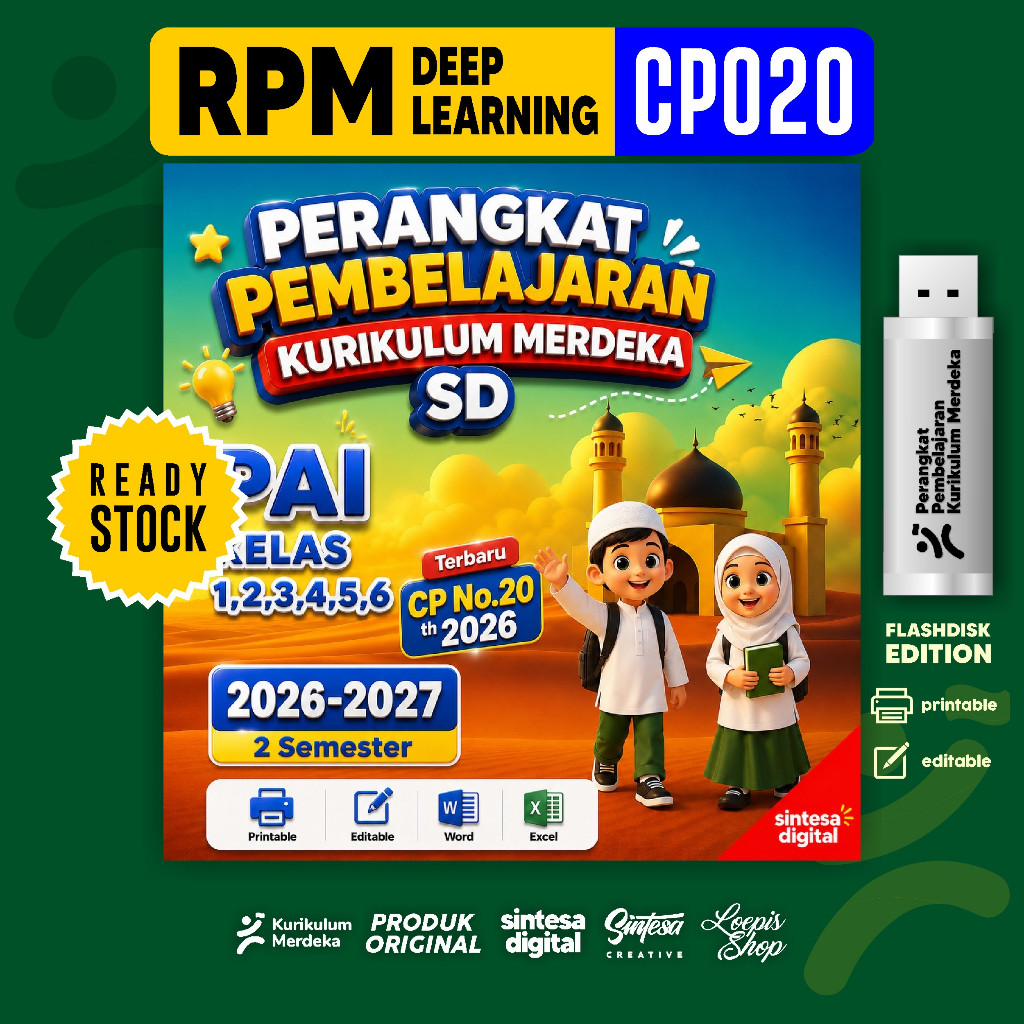 FD RPP RPM KURIKULUM MERDEKA DEEP LEARNING PAI SD KELAS 123456 REVISI TERBARU CP NO. 020 TAHUN 2026 