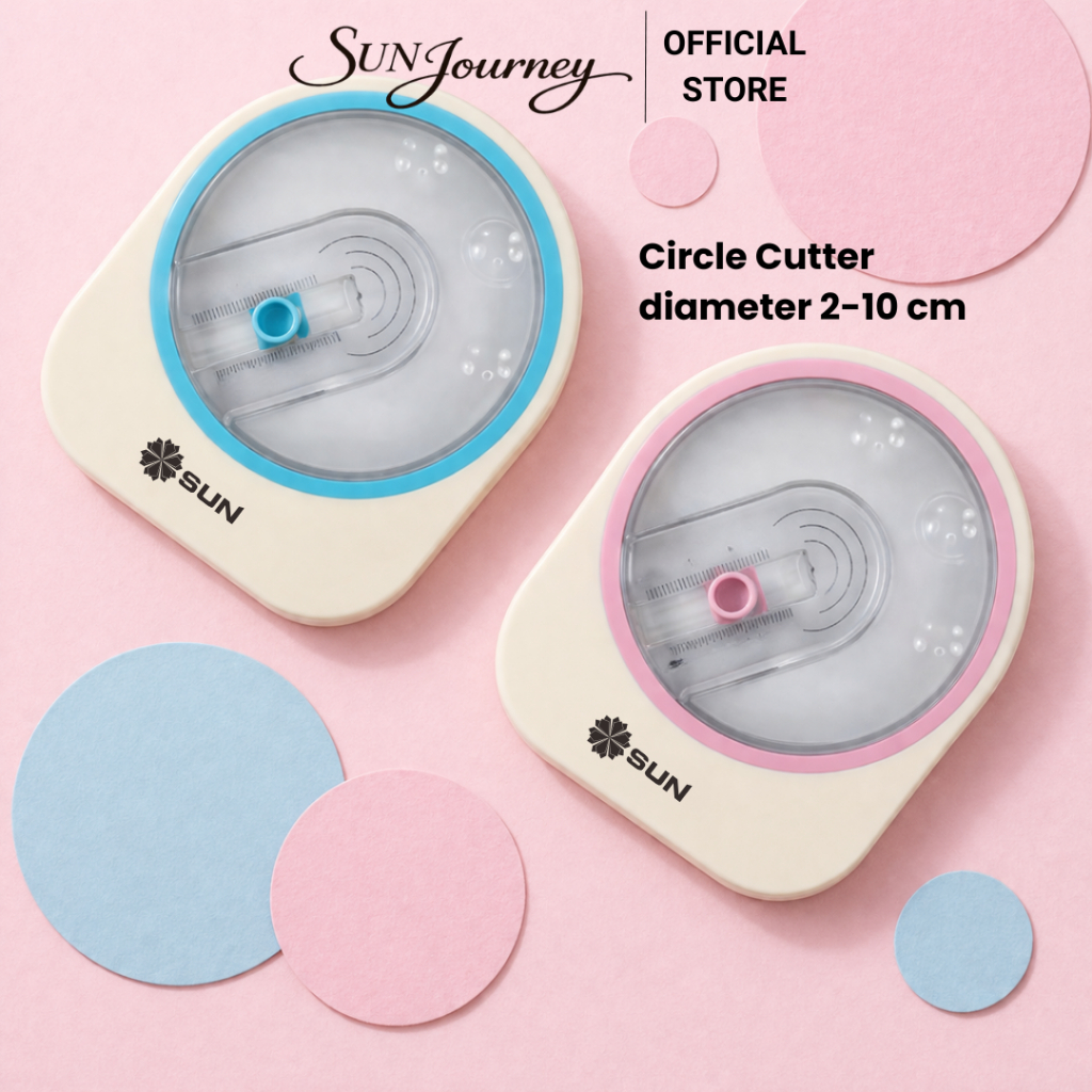 Circle Cutter SUN Journey 2-10cm Pemotong Kertas Lingkaran untuk Sticker & Craft