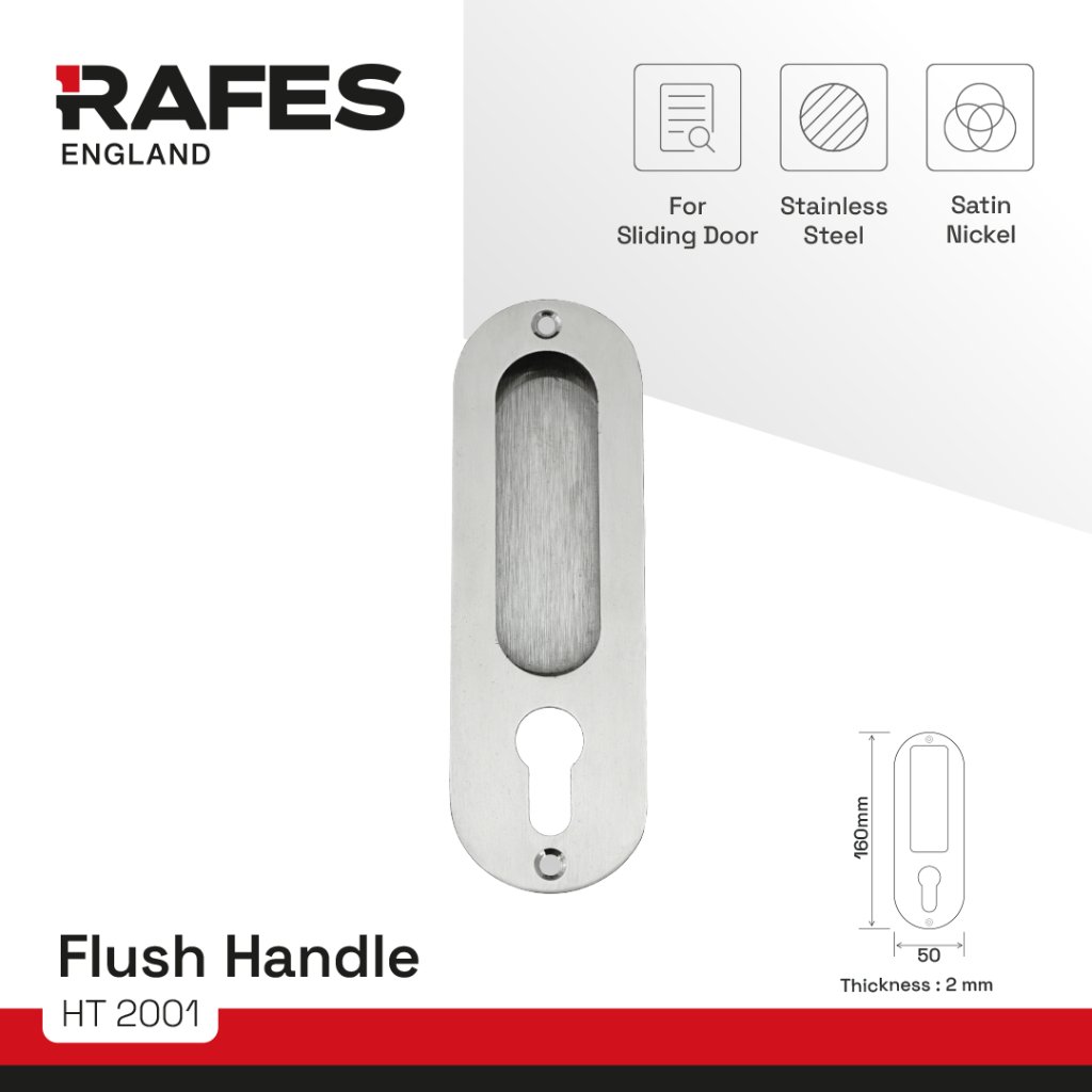 Handle Pintu Tanam RAFES ENGLAND Stainless Steel (HT 2001)