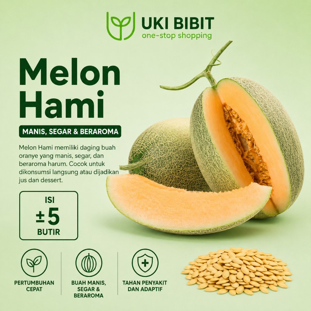 ( 5 Butir ) Benih Biji Melon Hami | Hami Gua | Melon Hami Xinjiang
