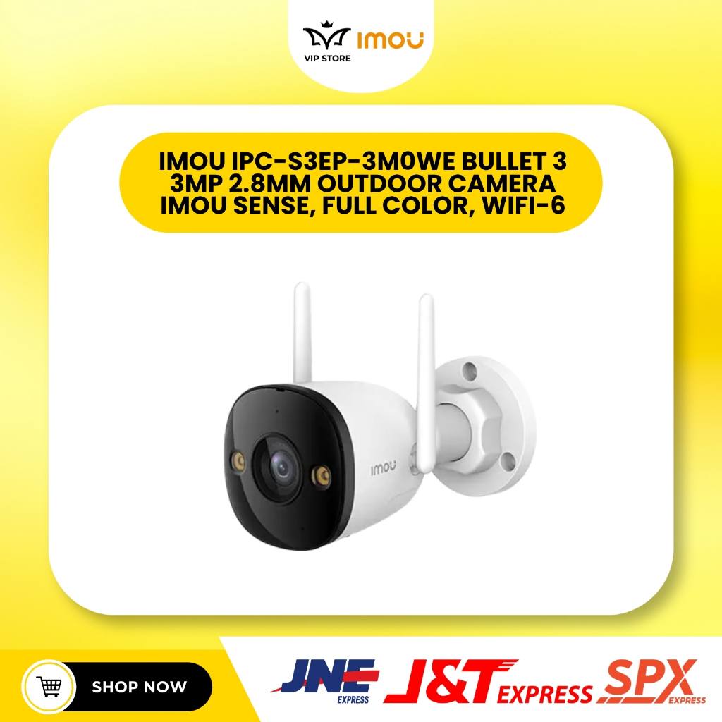 IMOU IPC-S3EP-3M0WE BULLET 3 3MP 2.8MM OUTDOOR CAMERA IMOU SENSE, FULL COLOR, WIFI-6