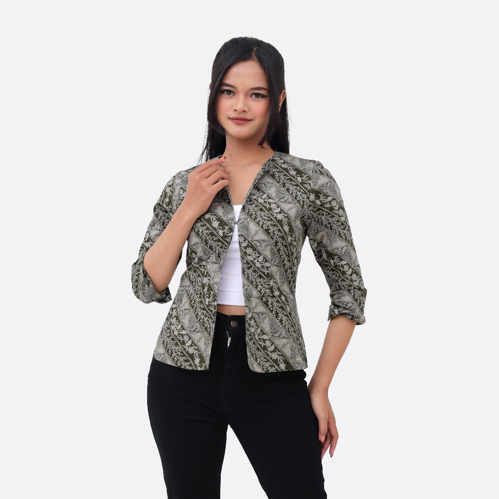 Batik Keris Outer Batik Lengan 3/4 Motif Keris Sekar Lereng