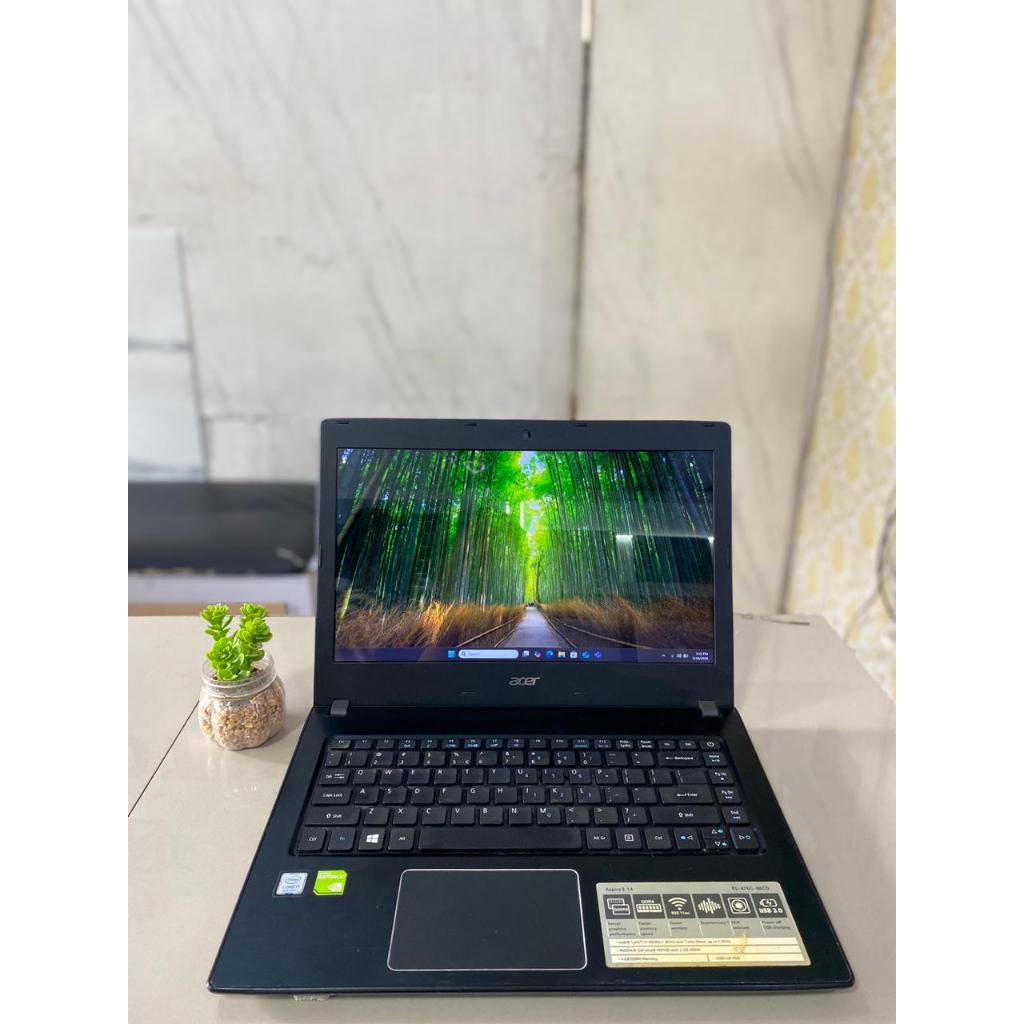 ASPIRE E5-476G-86CDSNID:73807708376 INTEL CORE I7-8550U CPU RAM 4GB SSD 256GB UHD GRAPHICS 620 NVIDI