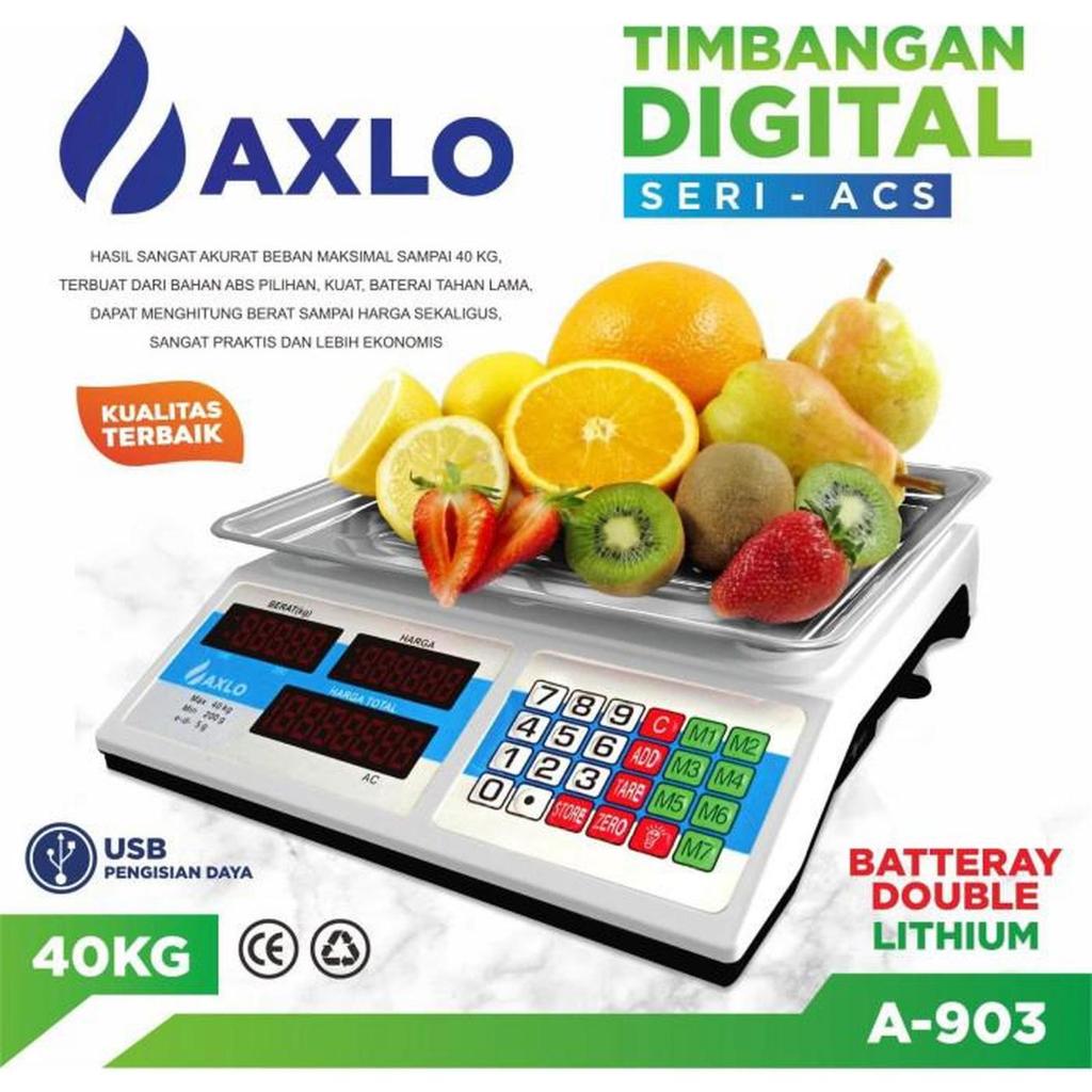 Timbangan Digital 30/40 KG AXLO 903 / Timbangan Buah Digital 30 KG / Timbangan Digital Meja 40KG