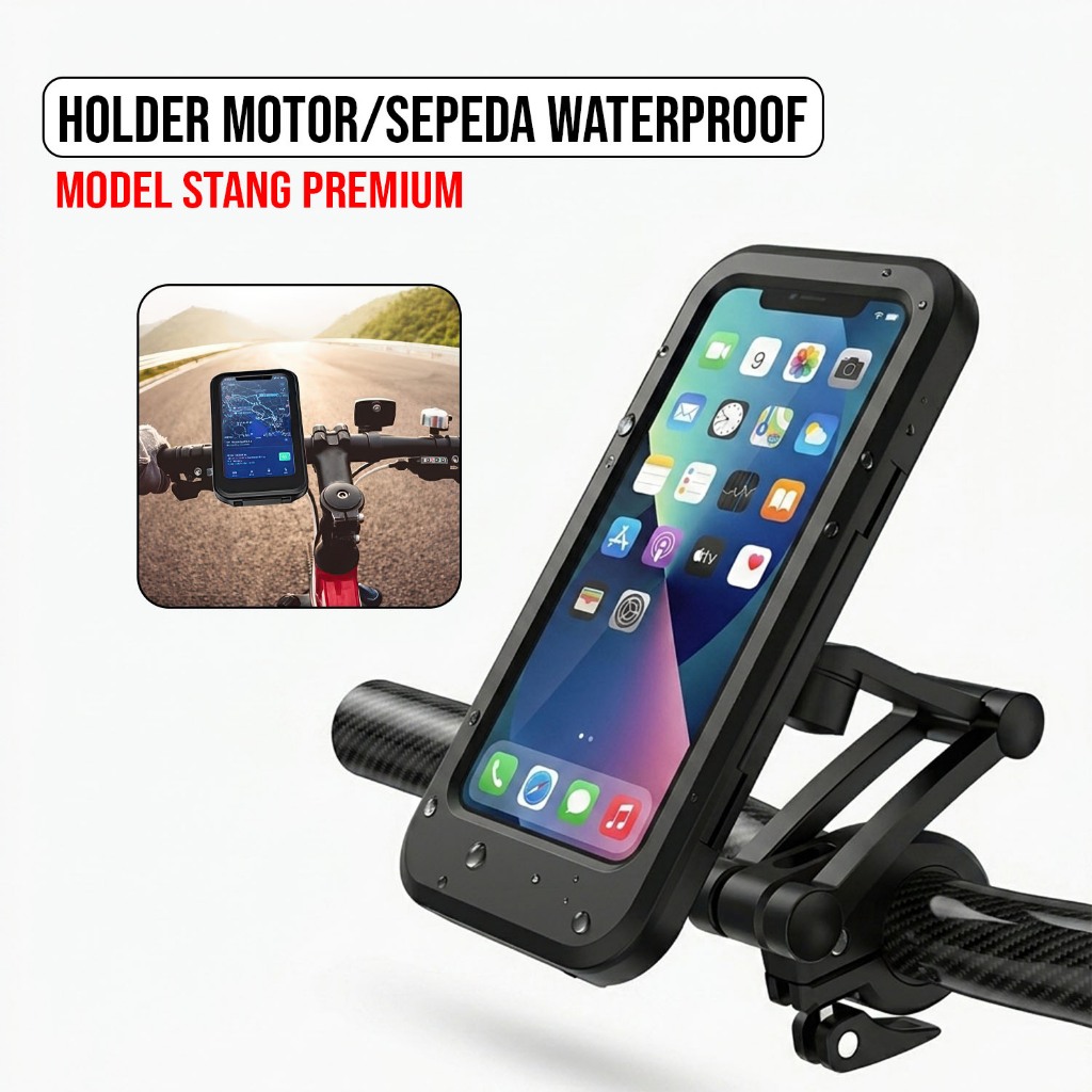 Holder HP Motor Universal Penjepit HP Stang Motor Anti Goyang Holder Untuk Stang Motor Sepeda GX-26