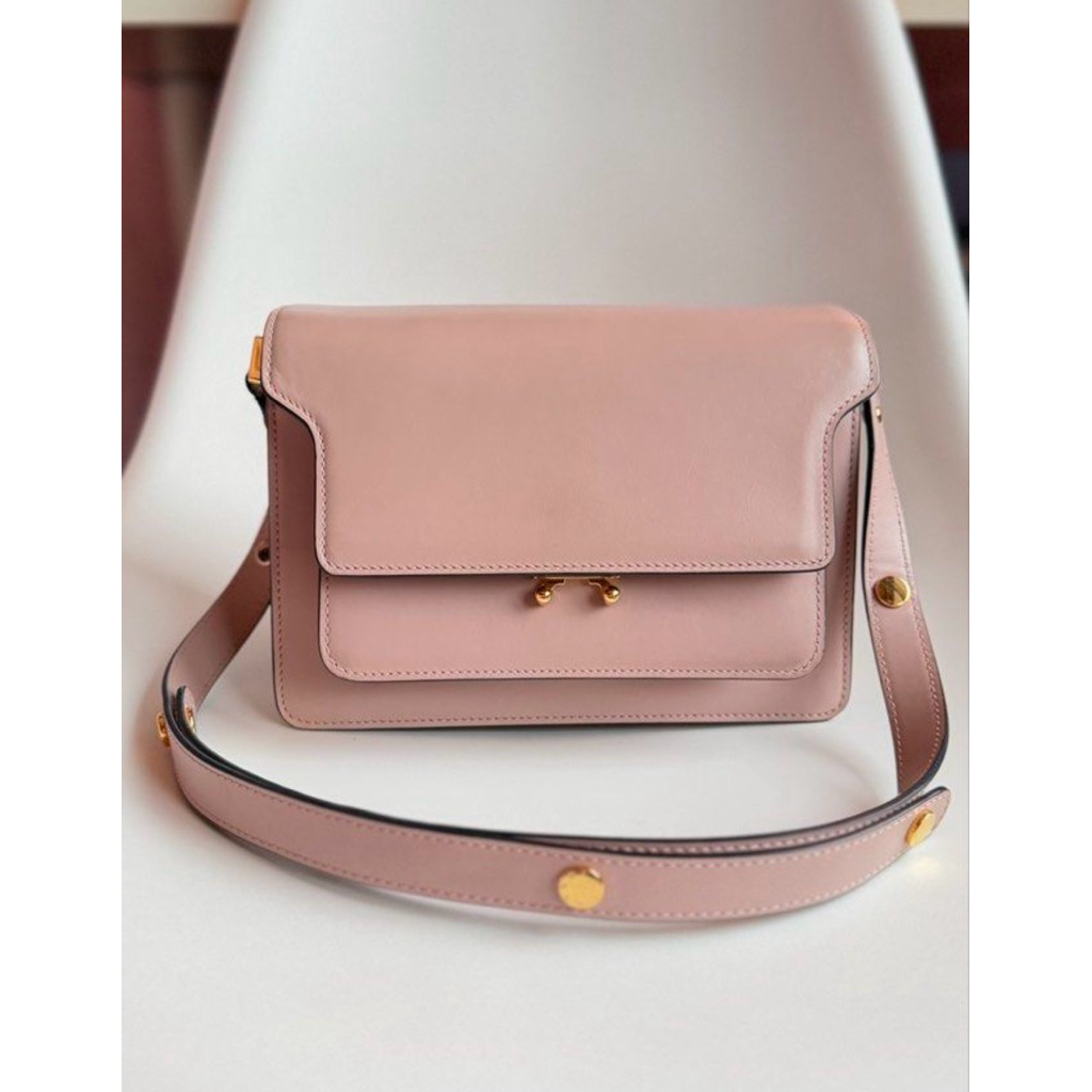 Marni Trunk Medium Bag in Soft Pink Authentic (Preloved)