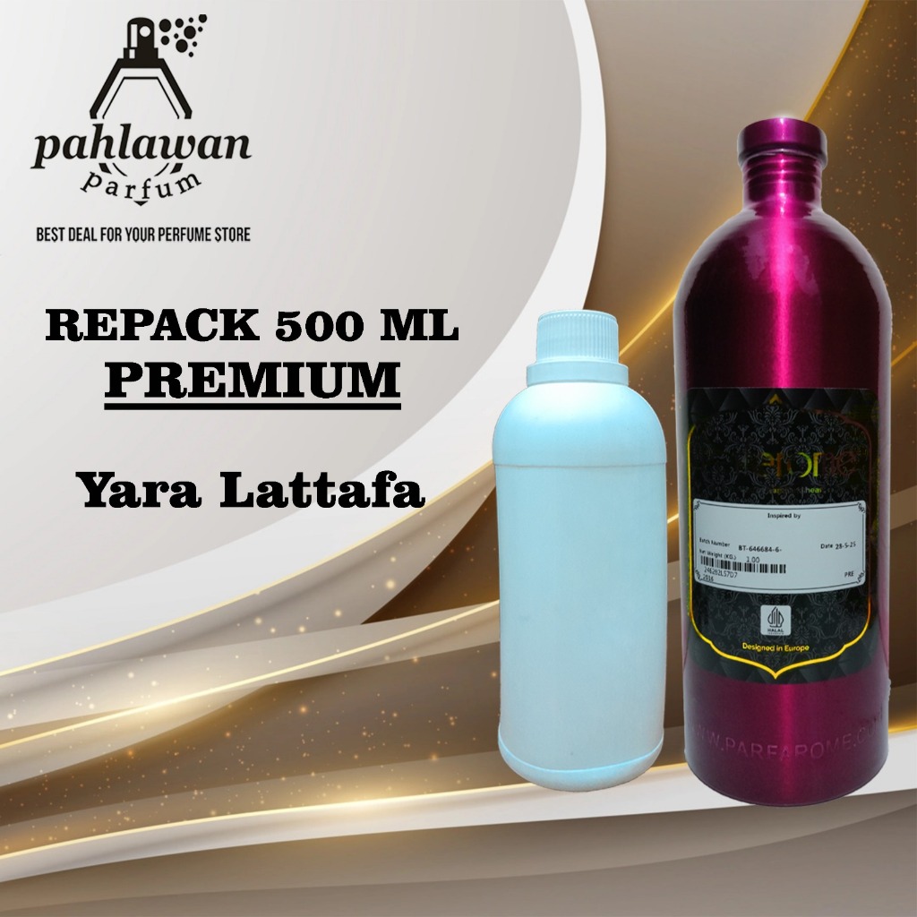 Yara Lattafa Parfarome Premium 500ML Repack Murni Bibit