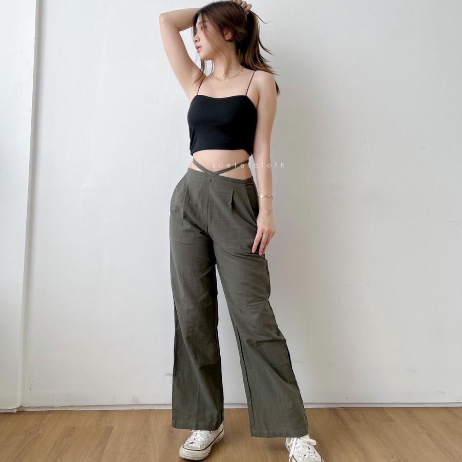 SUETERCLOTH - Bernice Linen Kulot Pants / Celana Kulot Linen Wanita Premium