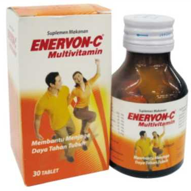[1 Box isi 48 pcs] Enervon-C Vitamin Daya Tahan Tubuh BTL 30x1200 mg
