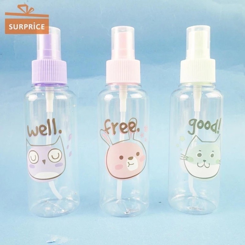Botol Spray Karakter Lucu 100 ML / Botol Semprot Plastik / Botol Spray Transparan
