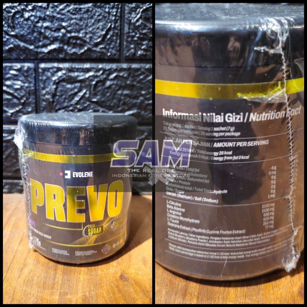 Suplemen Fitness EVOLENE Prevo 25 sachet Malang Pre Workout Creatine