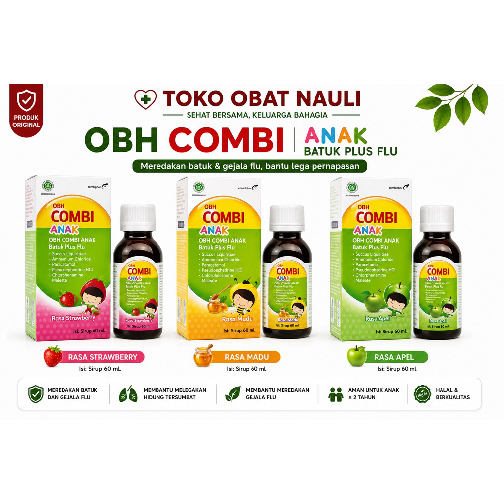 OBH COMBI BATUK & FLU ANAK 60 ml | OBAT BATUK & FLU