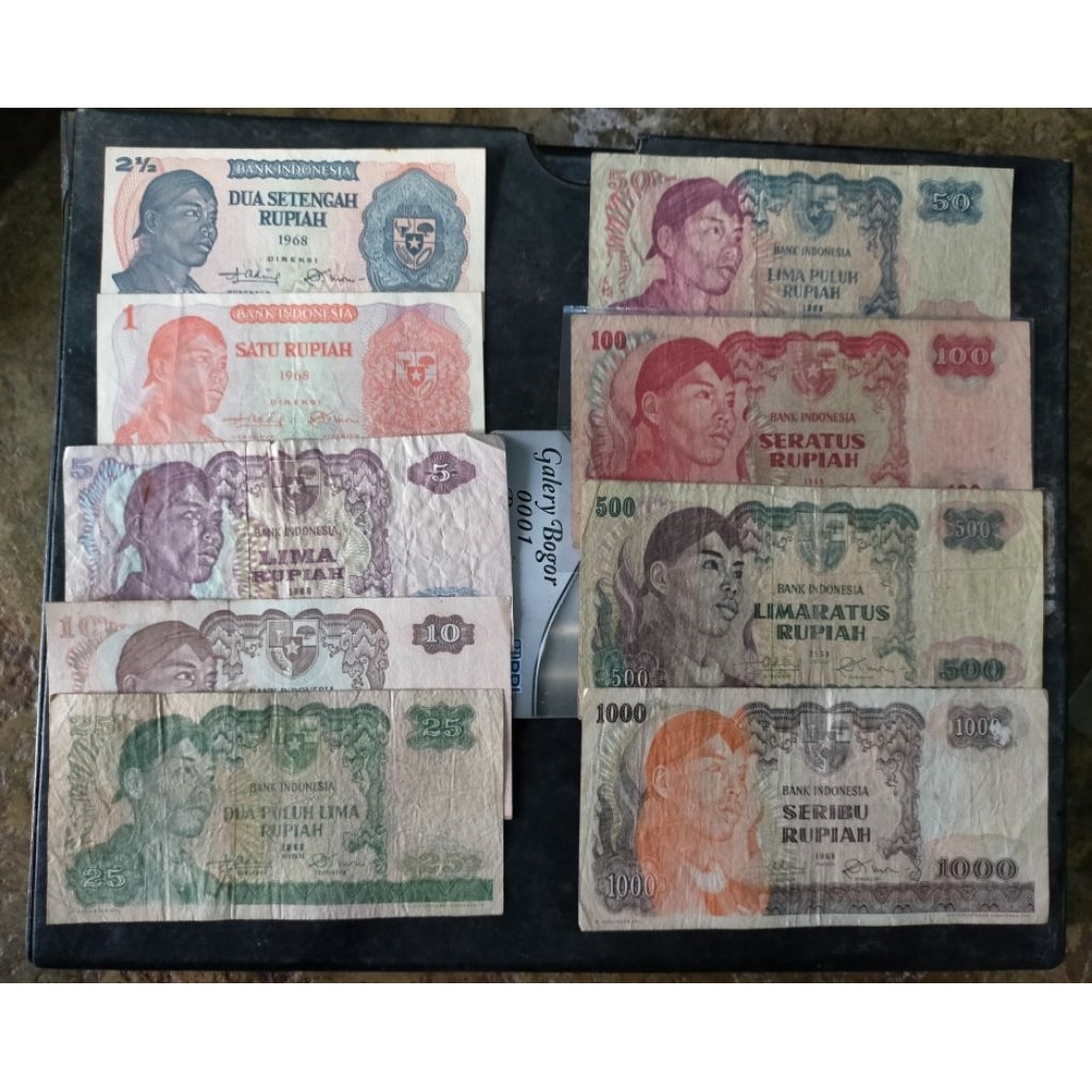Set uang Sudirman Rp1 sampai 1000 rupiah bekas