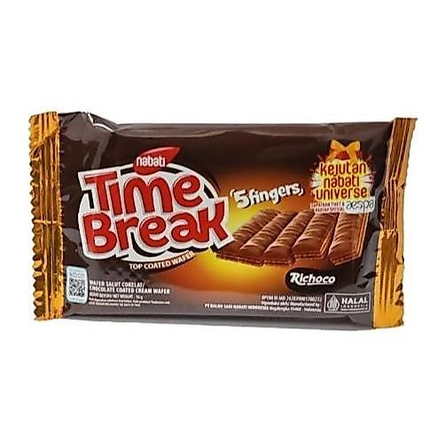 BISKUIT NABATI TIME BREAK COKLAT RENCENG ISI 10 @ 16 GR