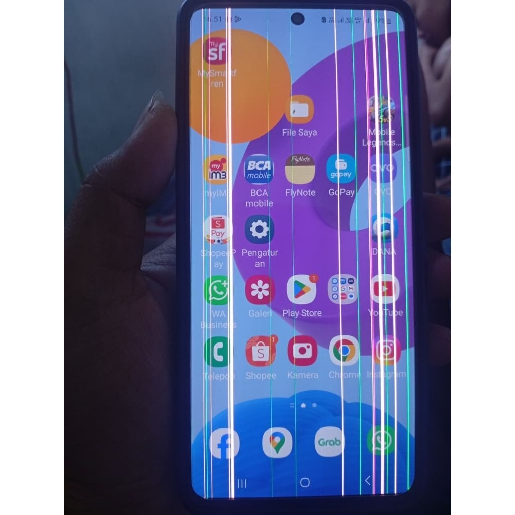 Lcd + frame samsung m52 5g