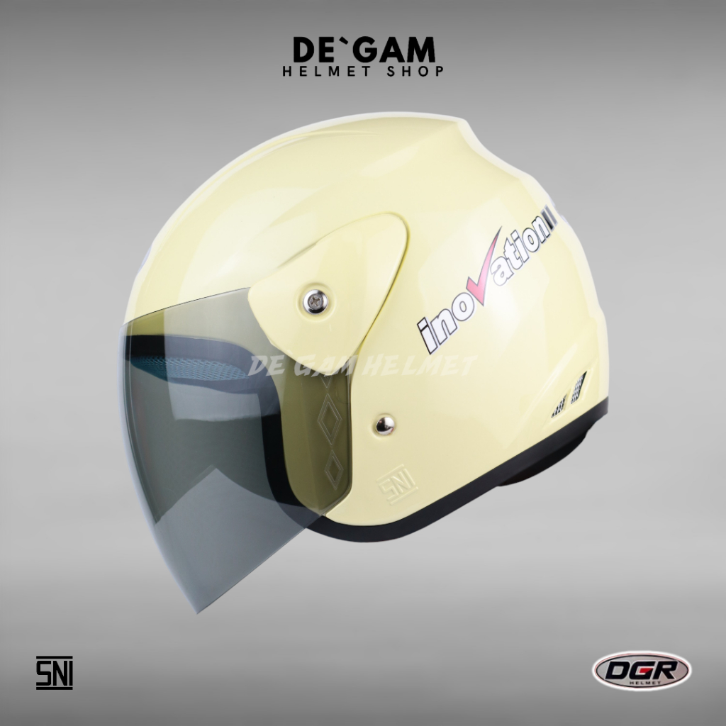 DGR Inovation Solid - Cream - Helm Half Face