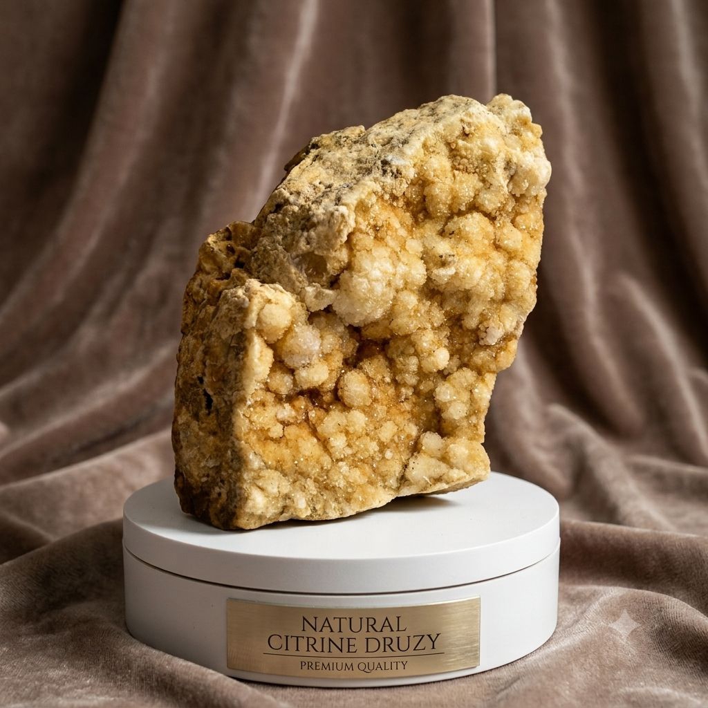 Citrine Druzy Jumbo / Kristal kuning jumbo