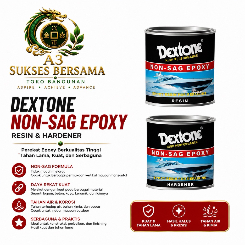 Non Sag Epoxy Dextone - Lem Serba Guna - Lem Epoxy 170gr