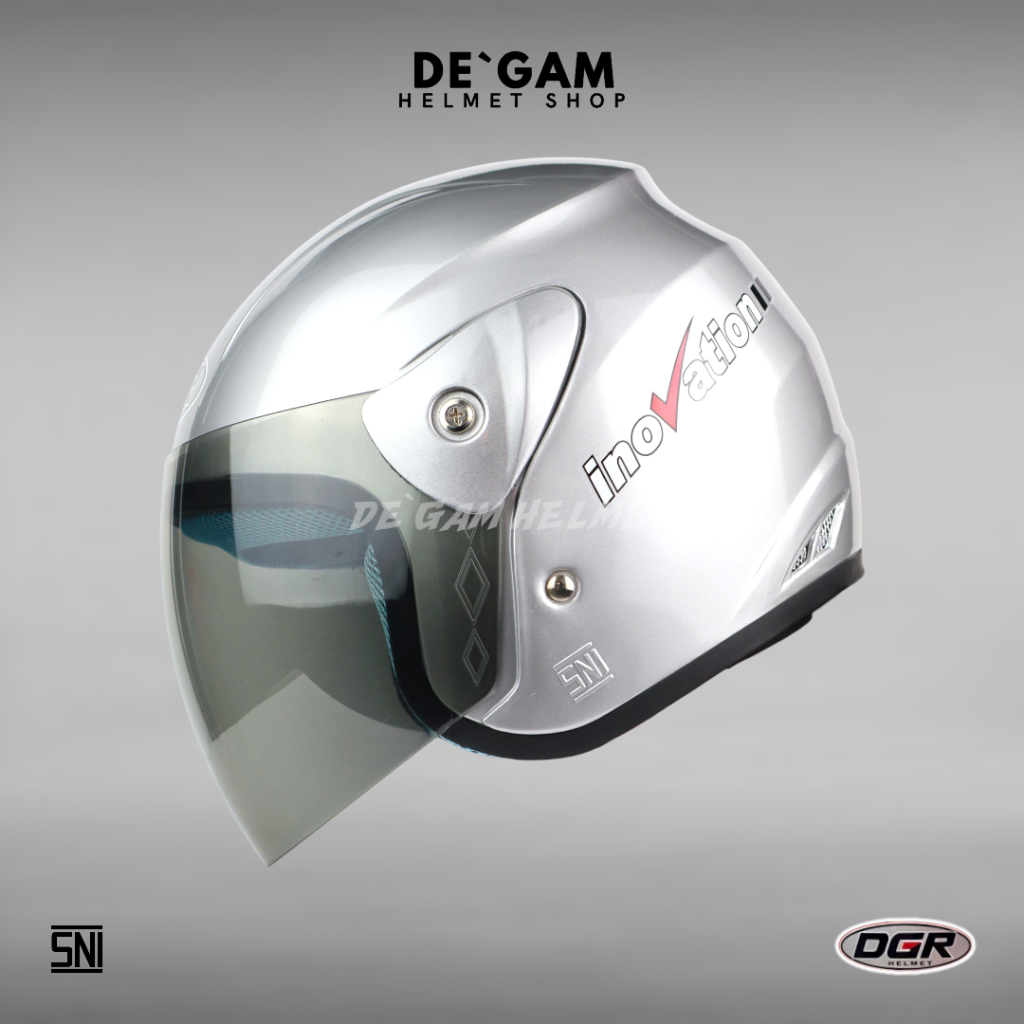 DGR Inovation Solid - Silver - Helm Half Face