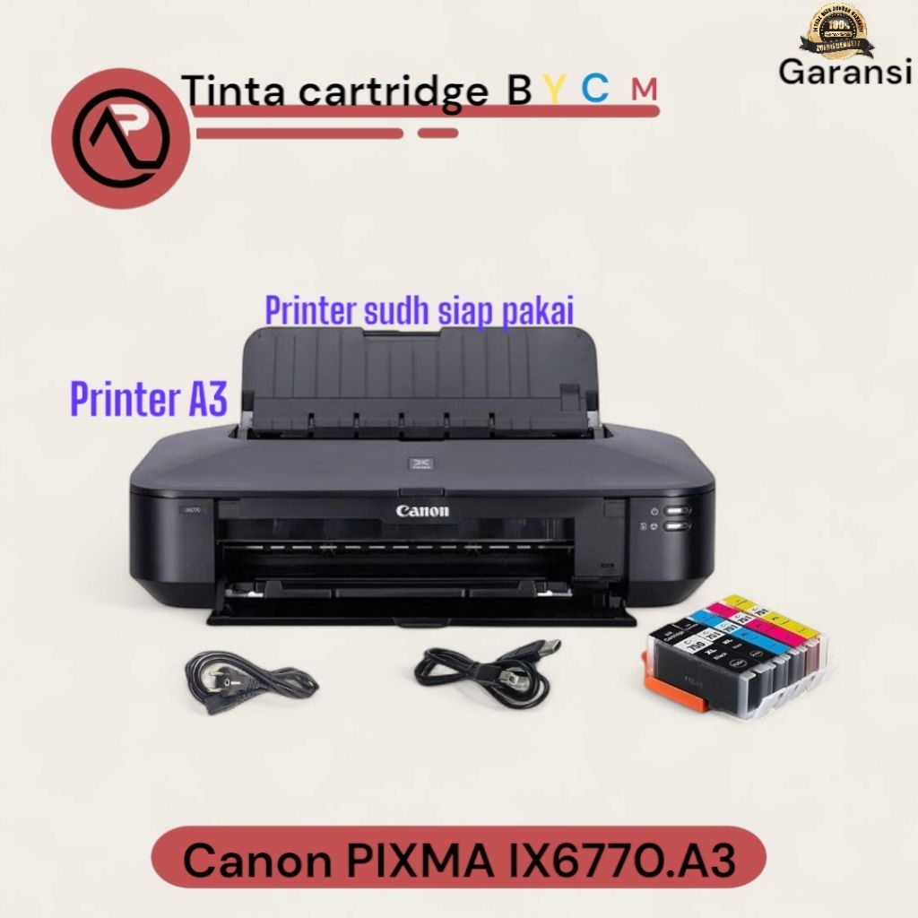 printer Canon PIXMA IX6770.A3 printer bekas bergaransi 1 bulan