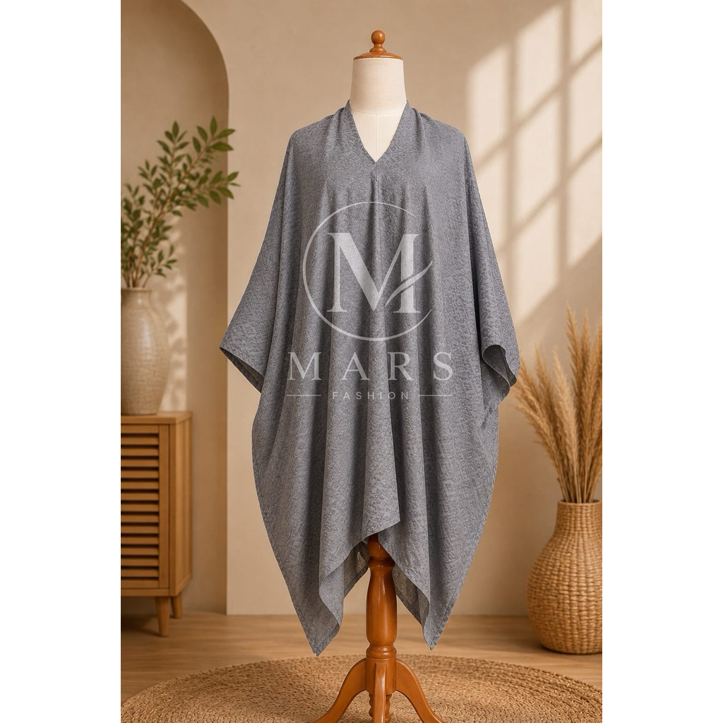 Kaftan Batik Tunik Viscose Grey by Mars batik / atasan batik viscose
