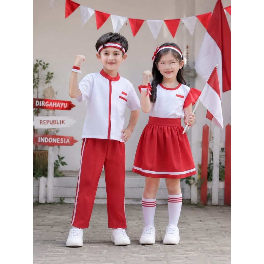 BAJUANAKUNIK / KOSTUM KEMERDEKAAN / KOSTUM 17 AGUSTUS / KOSTUM PAWAI ANAK / KOSTUM KARNAVAL / KOSTUM