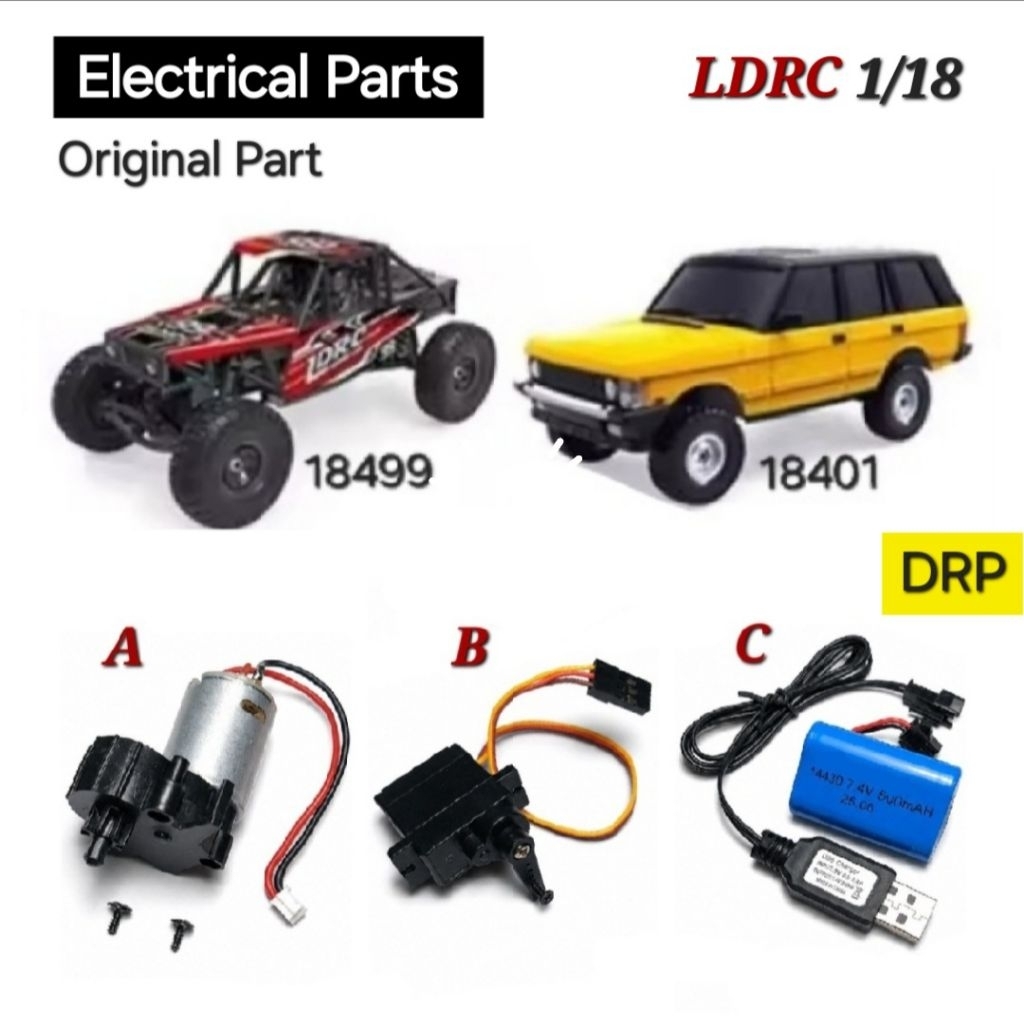 DRP Dinamo Motor Servo LDRC 18499 18401 1/18 Original Part