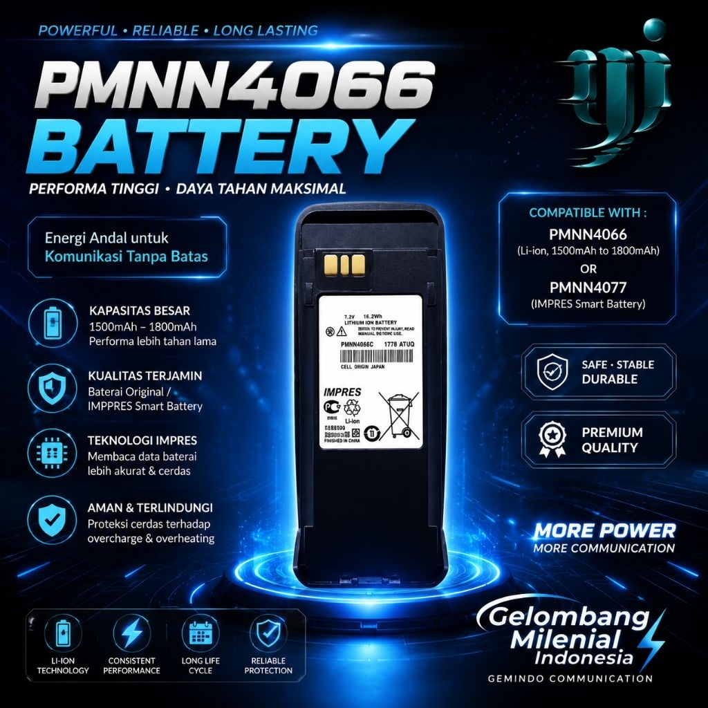 BATTERY HT MOTOROLA XIR P8268