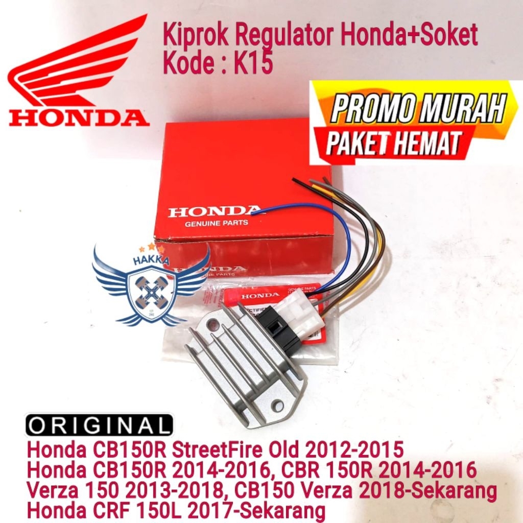 K15 Kiprok Regulator + Soket Original Honda Garansi Presisi Untuk Motor Honda CB150R StreetFire Old 