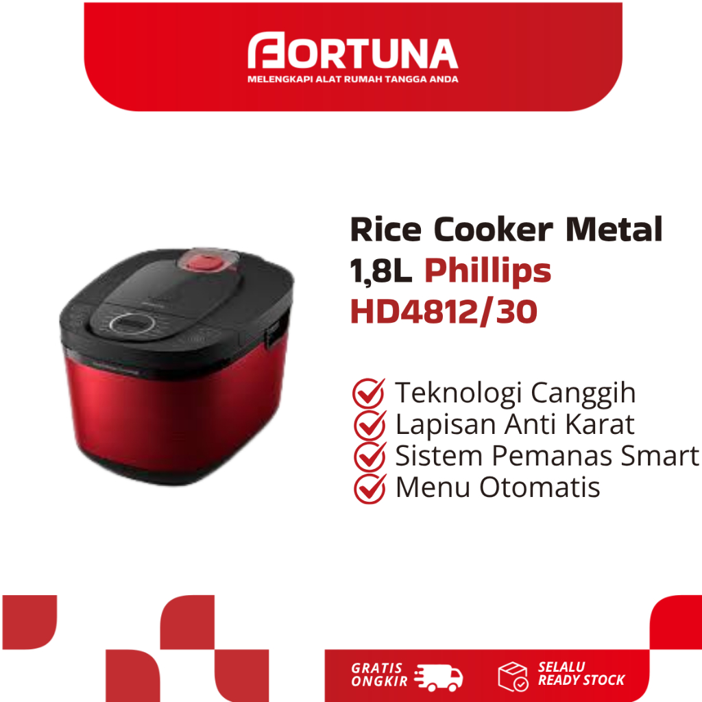 Rice Cooker Metal 1,8L Phillips HD4812/30