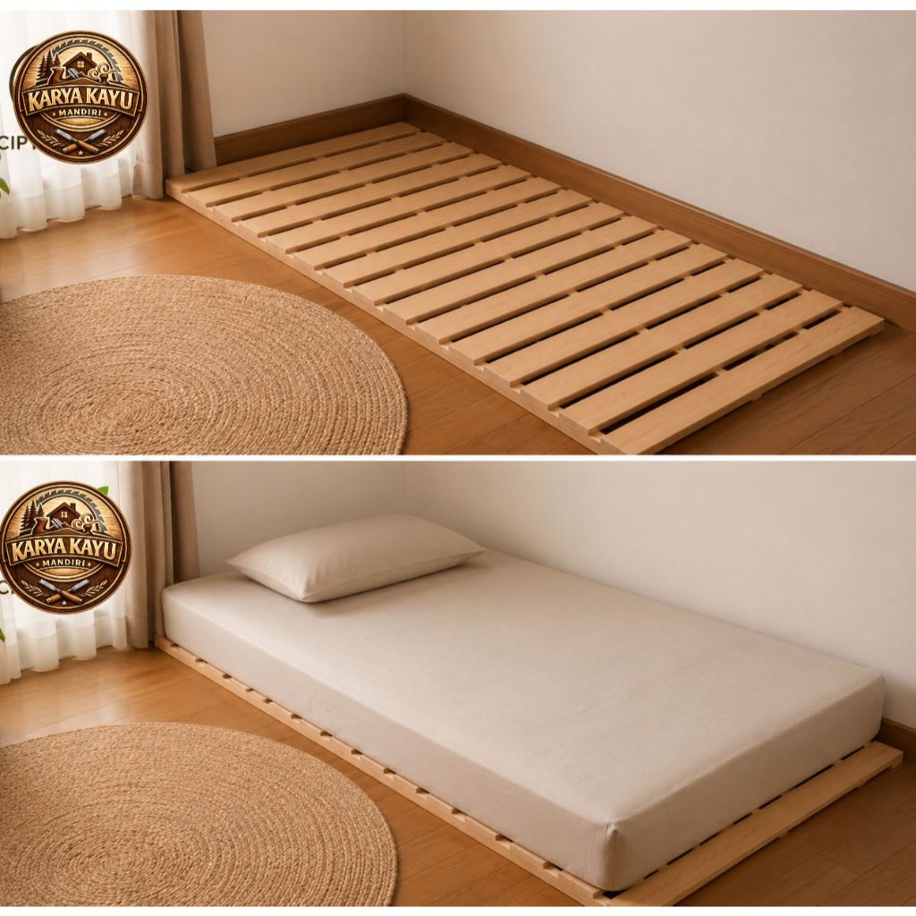 Dipan Palet Kayu 90 - 180x200 cm | Alas Kasur Single Minimalis | Ranjang Kayu Kokoh