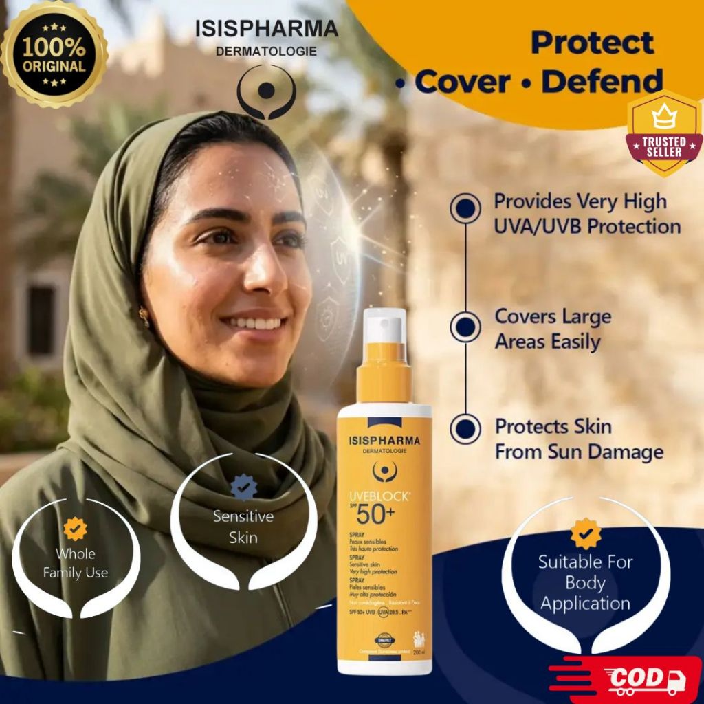 SUNSCREEN WAJAH DAN BADAN KULIT SENSITIVE KELUARGA MADE FRANCE ISISPHARMA DERMATOLOGIE PR3LOVED ORIG