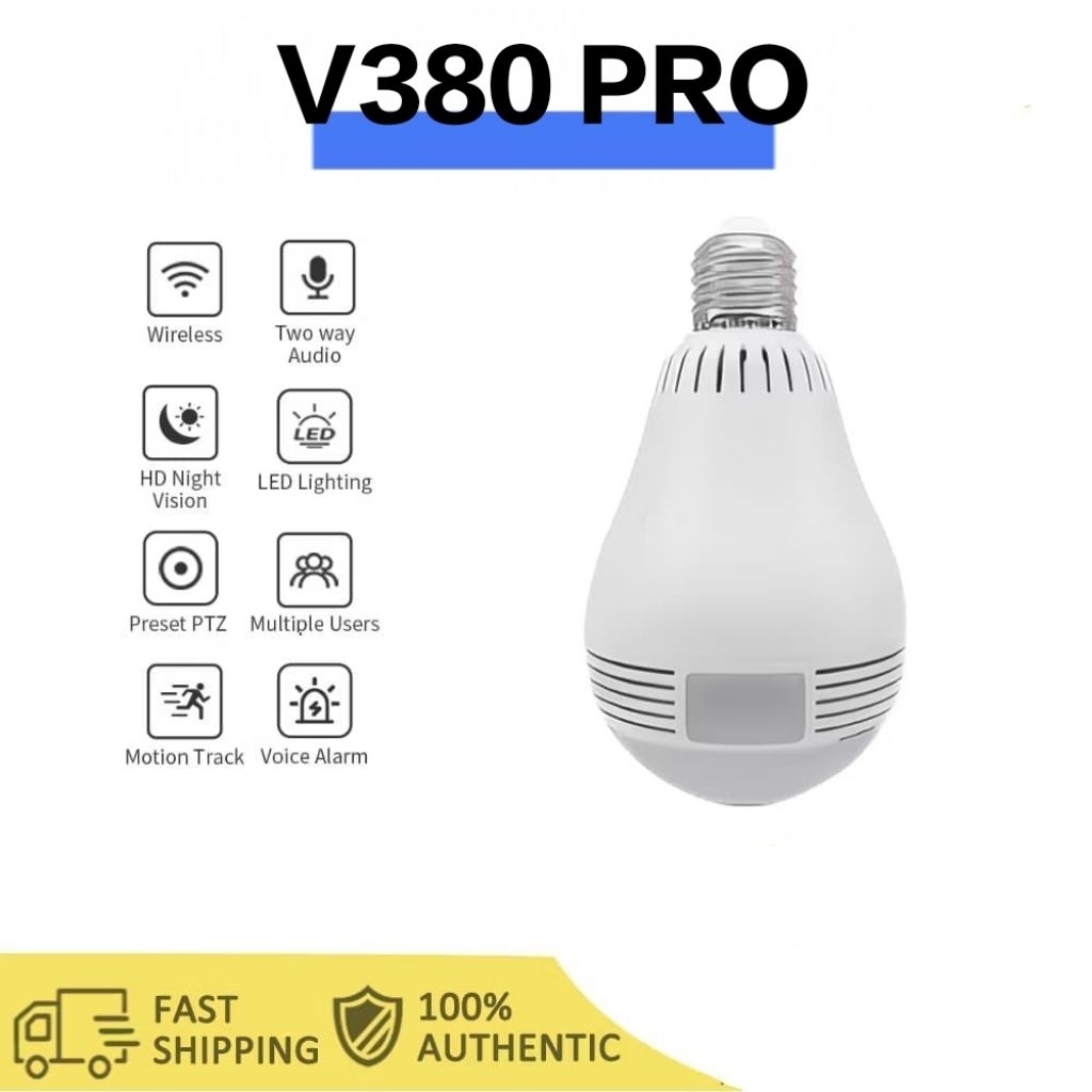 v380 V380 Pro E27 Kamera Keamanan WiFi