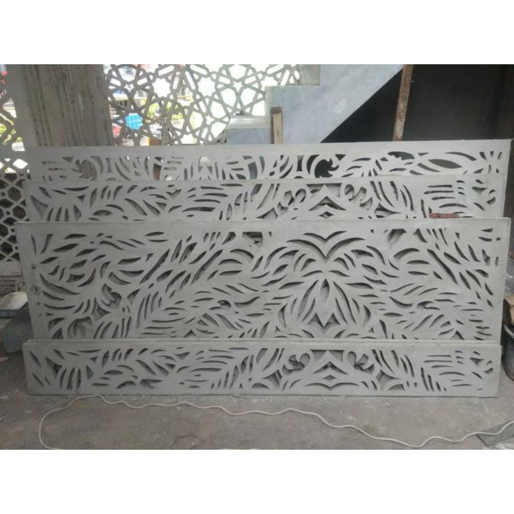 Krawangan GRC Pracetak Ornamen Dinding Luar Rumah Mewah Per Meter