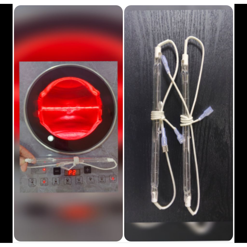 lampu halogen 1 set (2 lampu digabung) / lampu kompor listrik / kompor lampu halogen /