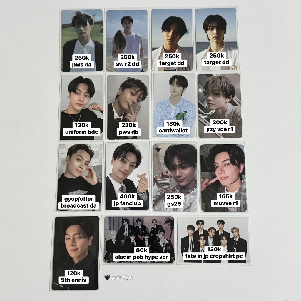 clearance sale enhypen photocard jungwon heeseung jay jake sunghoon sunoo ni-ki niki mkm mdo manifes