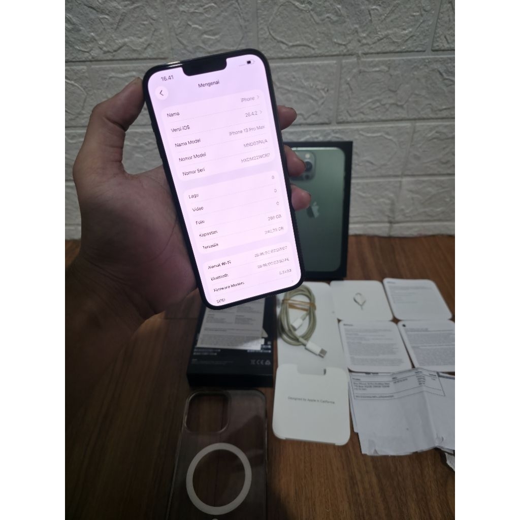 Iphone 13 pro max 256gb Ibox resmi green full ori all part