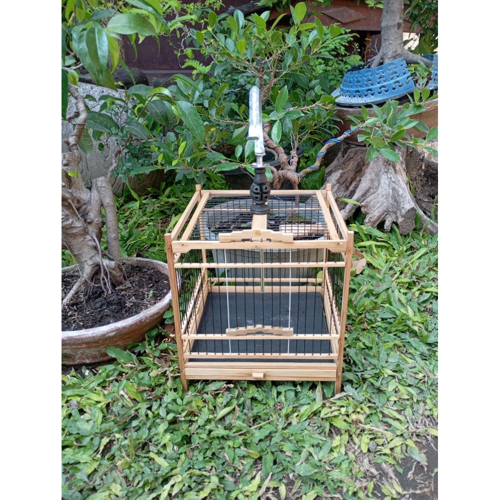 sangkar burung kecil bambu ruji ful fiber