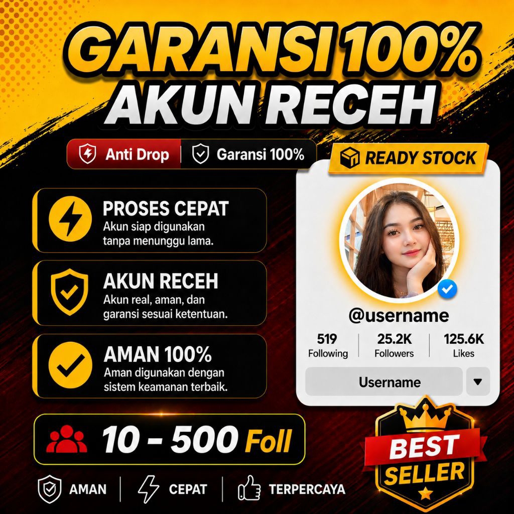 Akun Tok Tik Fresh 0 - 500 Followers