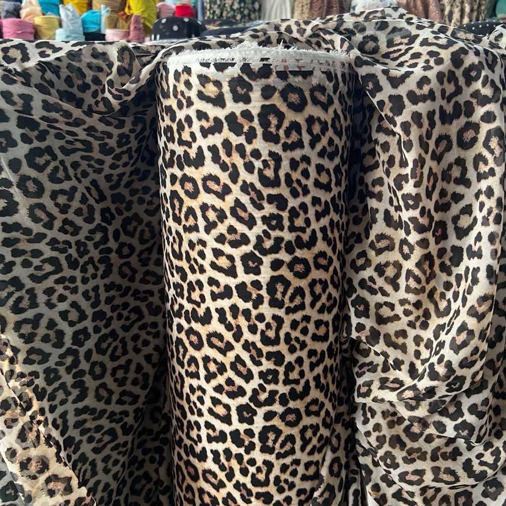kain sifon motif macan | kain sifon motif (harga setengah meter)