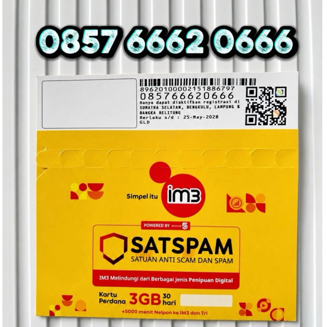 nomor cantik indosat angka 666
