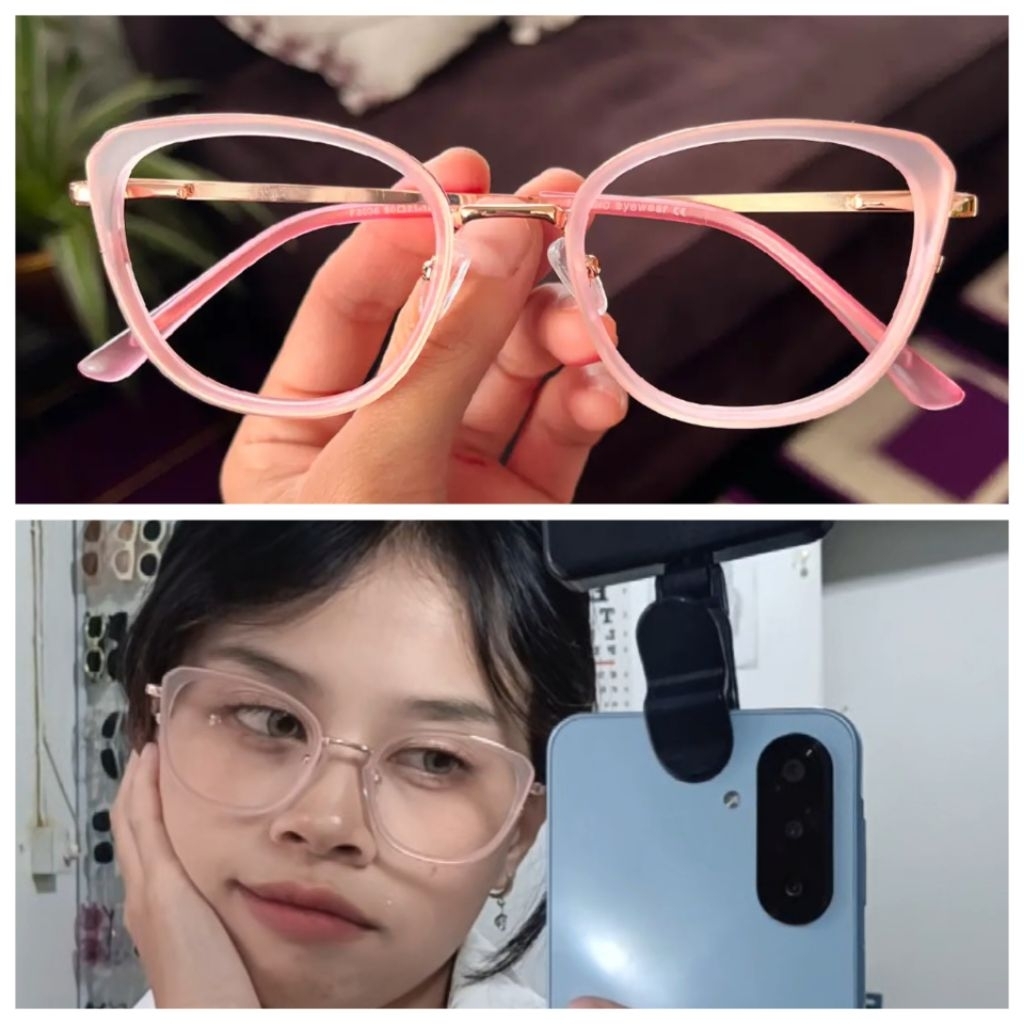 Kacamata Cewek Fassino cateye model terbaru best seller | Bisa Minus / Photocromic / Blueray / Bluec