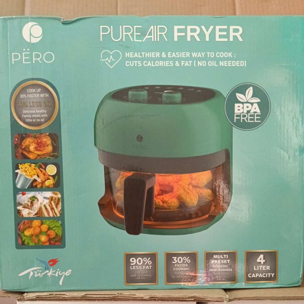 pero pure air fryer 4 liter 900watt bpa free