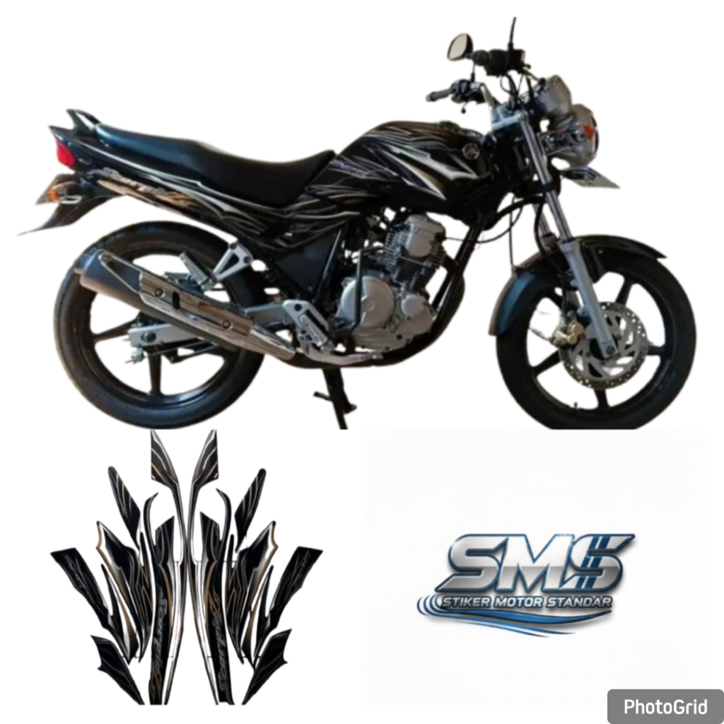 STIKER STICKER STRIPING LISH LESH BODY MOTOR SCORPIO Z TAHUN 2010 2011 WARNA FULL HITAM GOLD