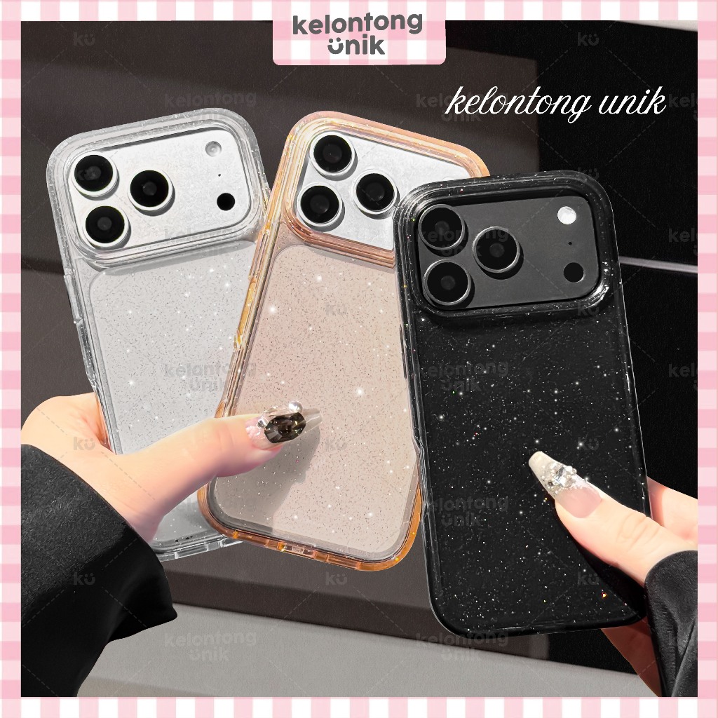 KELONTONG UNIK | Blink Blink Glittery Stardust Acrylic Case - Hardcase/ Casing HP for iPhone 7+ 8+ X