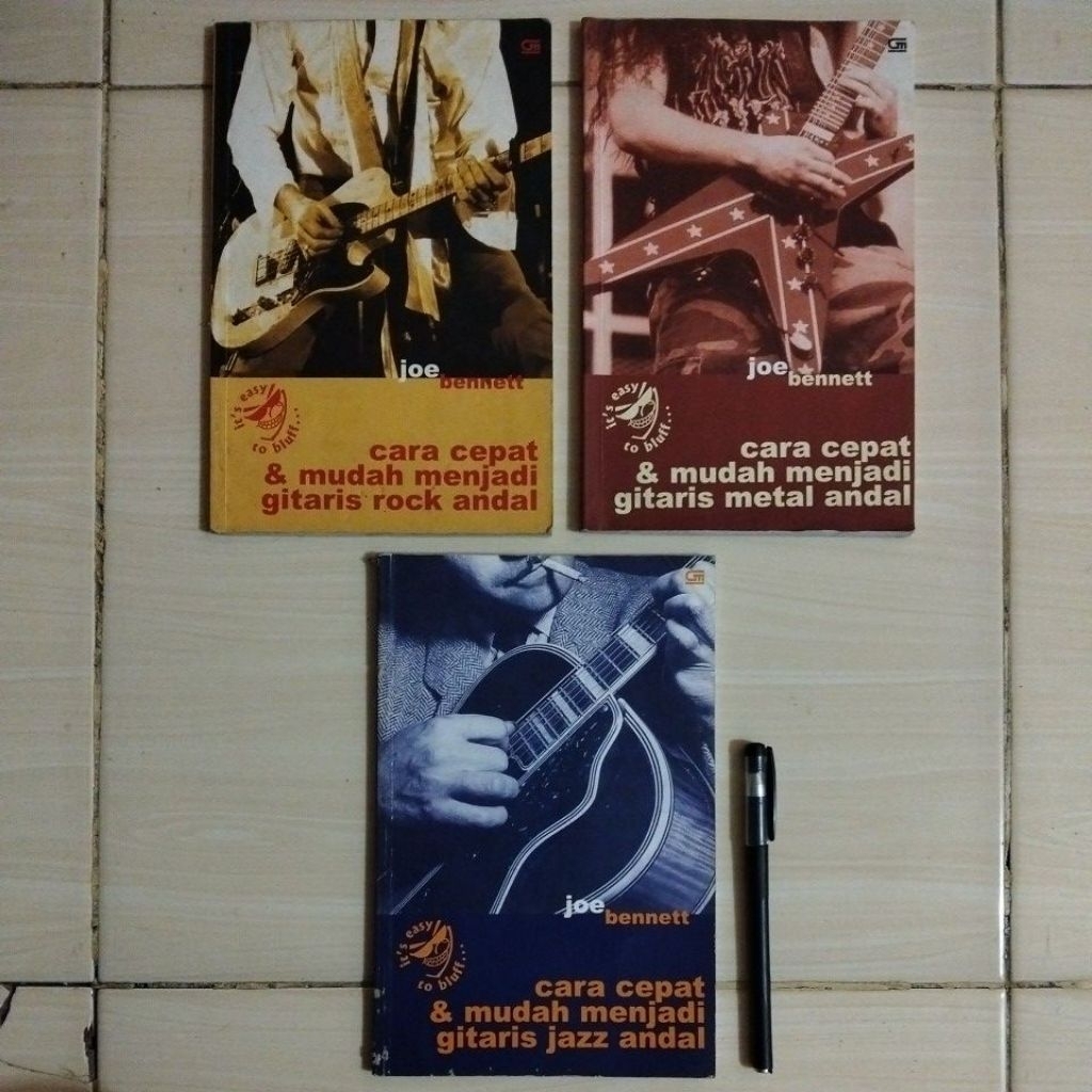 3 BUKU: CARA CEPAT & MUDAH MENJADI GITARIS ROCK ANDAL, MENJADI GITARIS METAL ANDAL, MENJADI GITARIS 