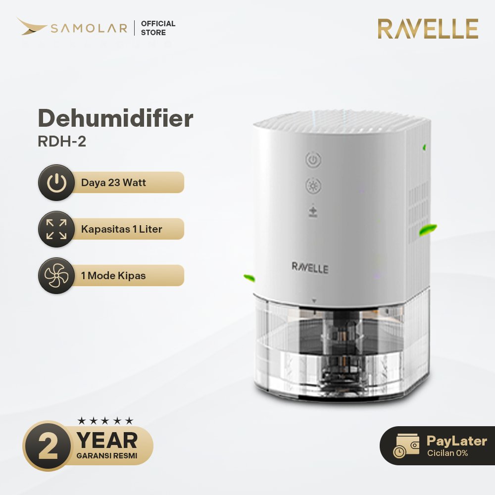 Ravelle NOVA Dehumidifier Digital 1L Smart Dehumidifier Penyerap Kelembapan Udara Serap Air Premium