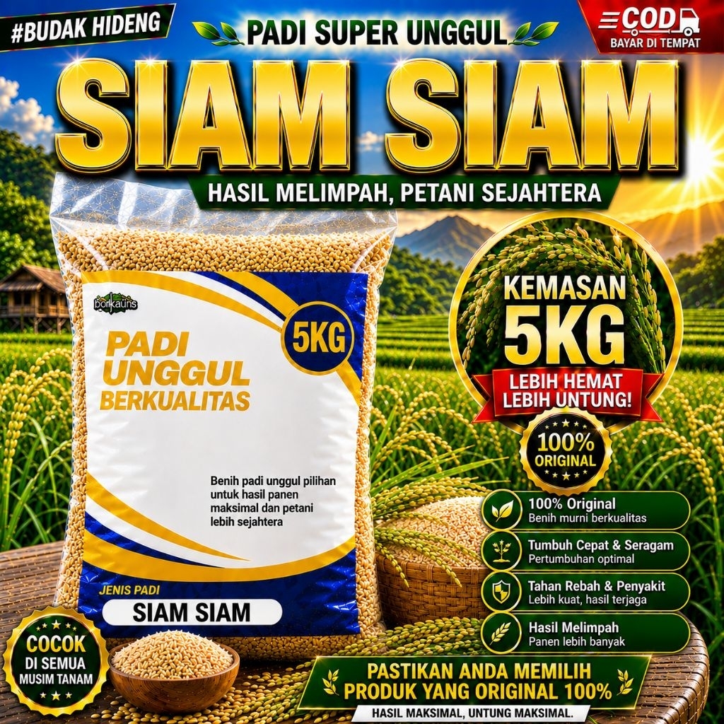 benih padi siam siam 5kg