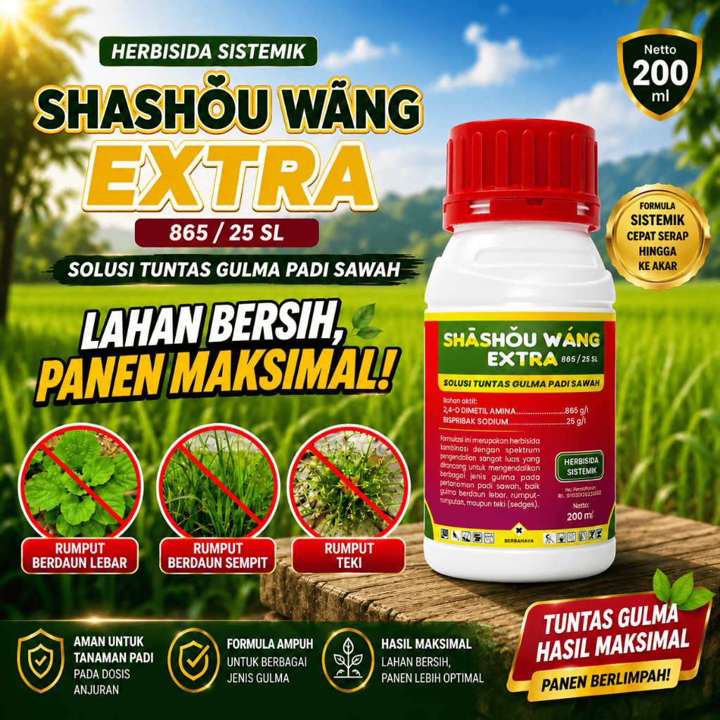 SASOWANG Herbisida mengatasi rumput grinting,jawan,jagoan,teki dll, Aman untuk tanaman pokok